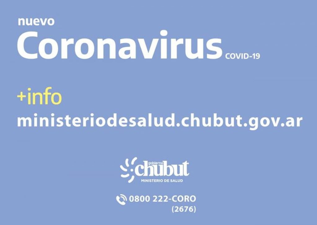 Coronavirus 0800 de Chubut