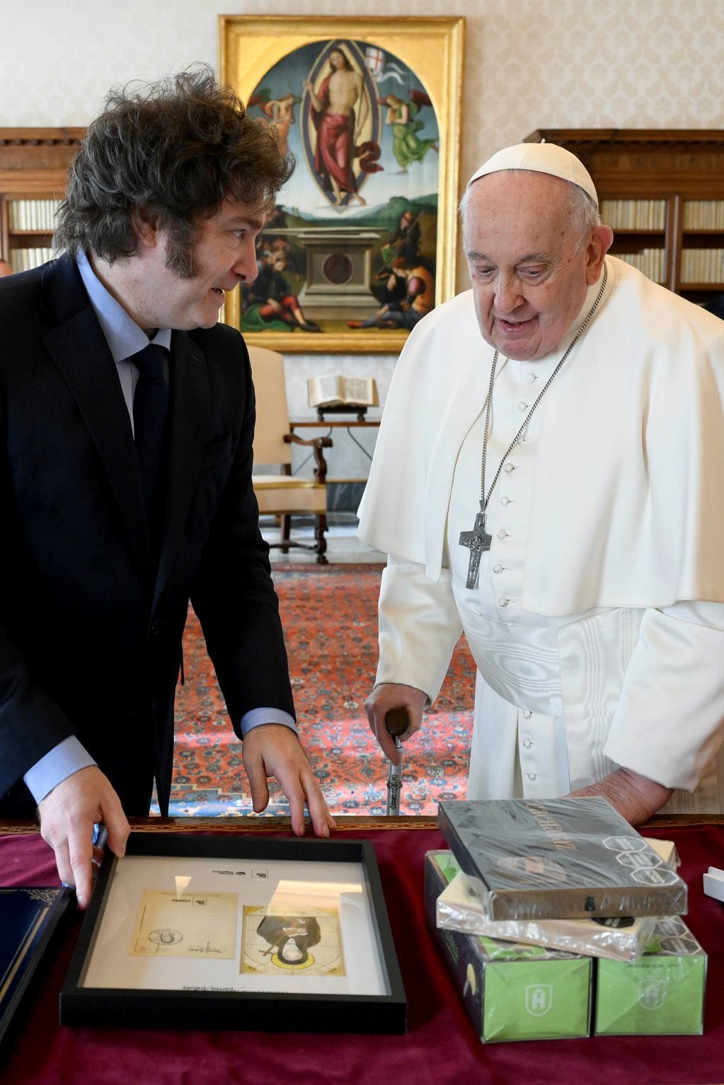 La audiencia entre Javier Milei y el Papa Francisco. Foto: AP