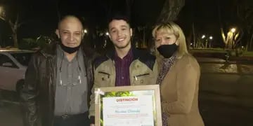 Nicolás Olmedo, finalista de La Voz Argentina volvió a Apóstoles y fue recibido con una fiesta