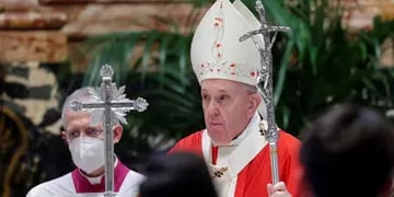 El Vaticano. El papa Francisco celebró este domingo la misa del Domingo de Ramos. (AP)