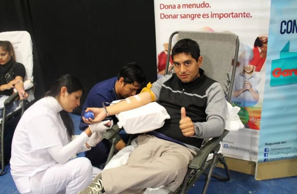 Donación voluntaria de sangre, en Jujuy