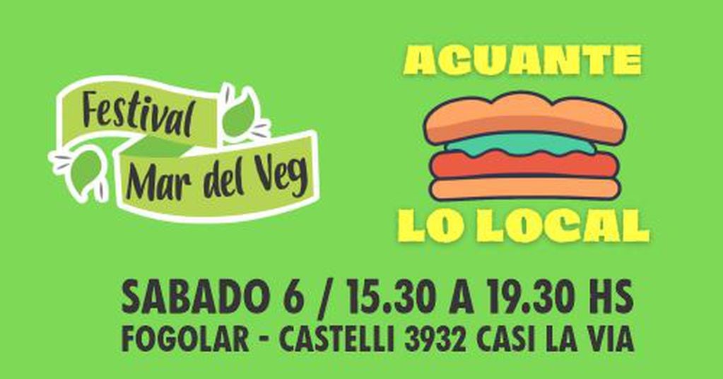 Será a partir de las 15.30 en Castelli 3932 y habrá propuestas gastronómicas realizadas por emprendedores veganos de Mar del Plata, además de talleres y charlas.