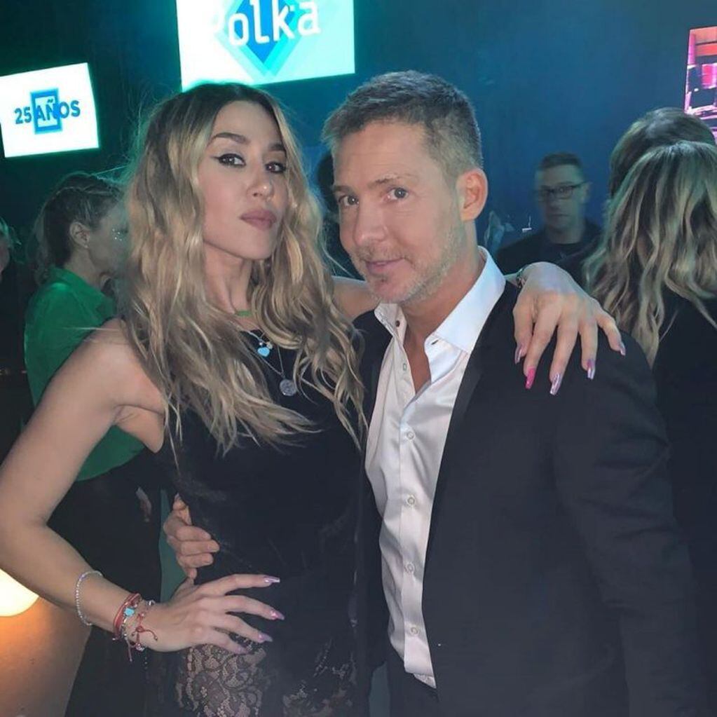Jimena Barón junto a Adrián Suar en la fiesta por los 25 años de Pol.Ka (Instagram/ baronjimena)