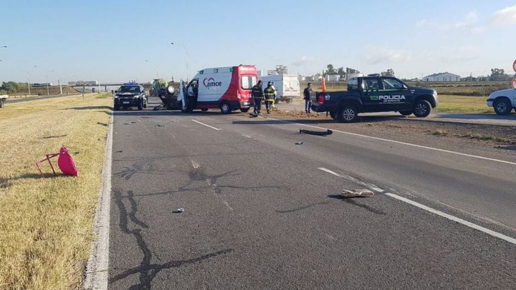 Accidente fatal en la autopista a Santa Fe.