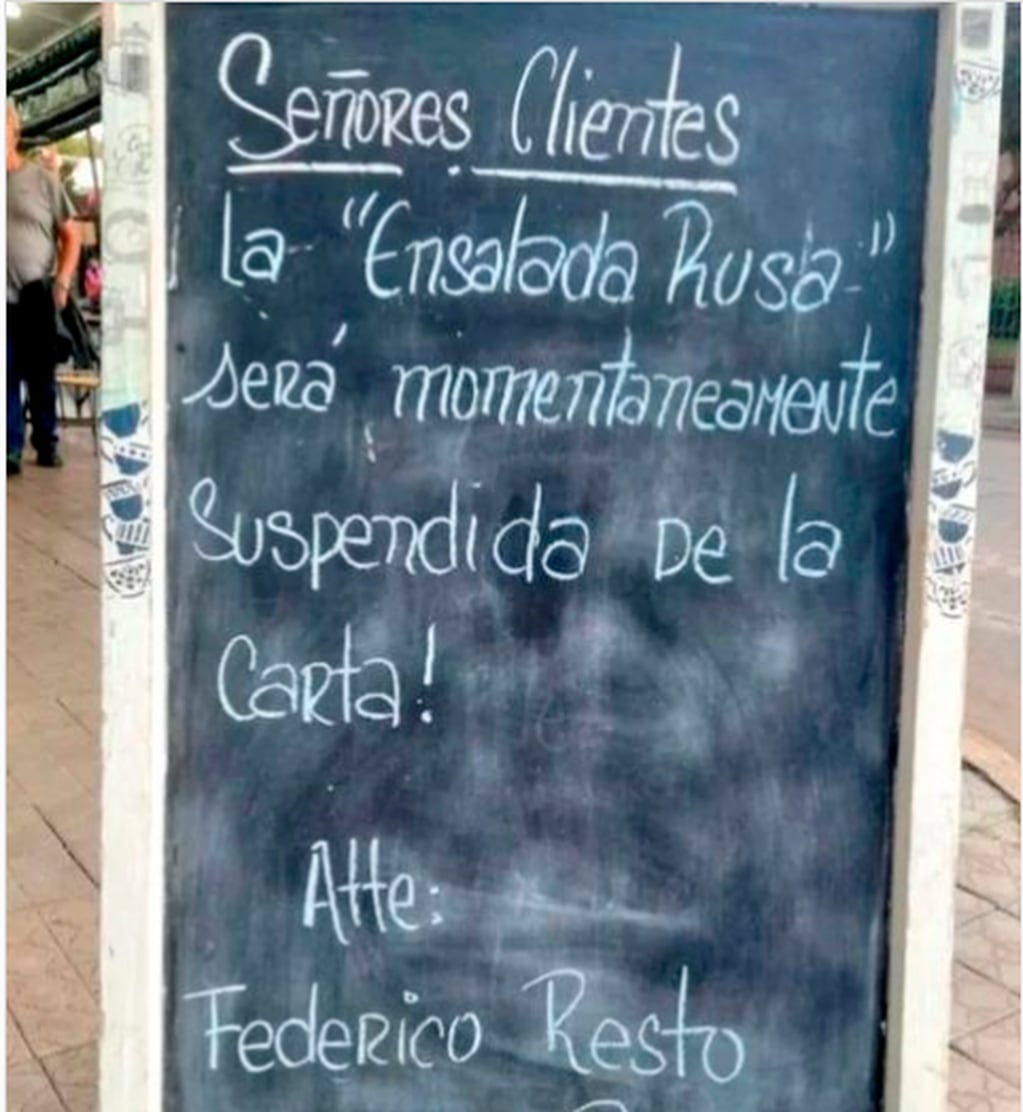 Un bar de Carlos Paz eliminó la Ensalada Rusa