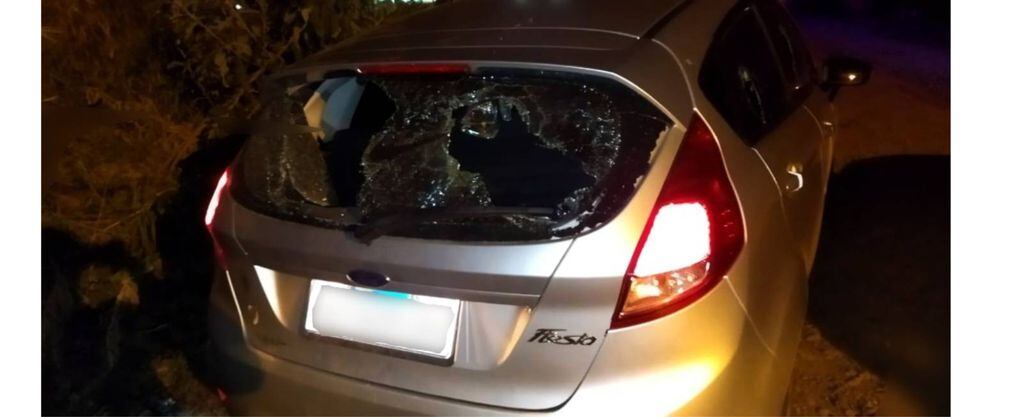 Gresca terminó con heridos y varios autos destruidos en Bernardo de Irigoyen. Foto: Policía de Misiones.