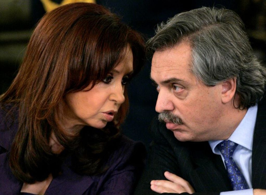 Alberto Fernández y Cristina Fernández de Kirchner, integrantes de la fórmula ''Fernández-Fernández'' (AP/Natacha Pisarenko).