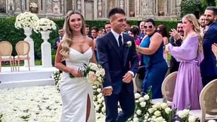 Lautaro Martínez y Agustina Gandolfo se casaron en Italia.
