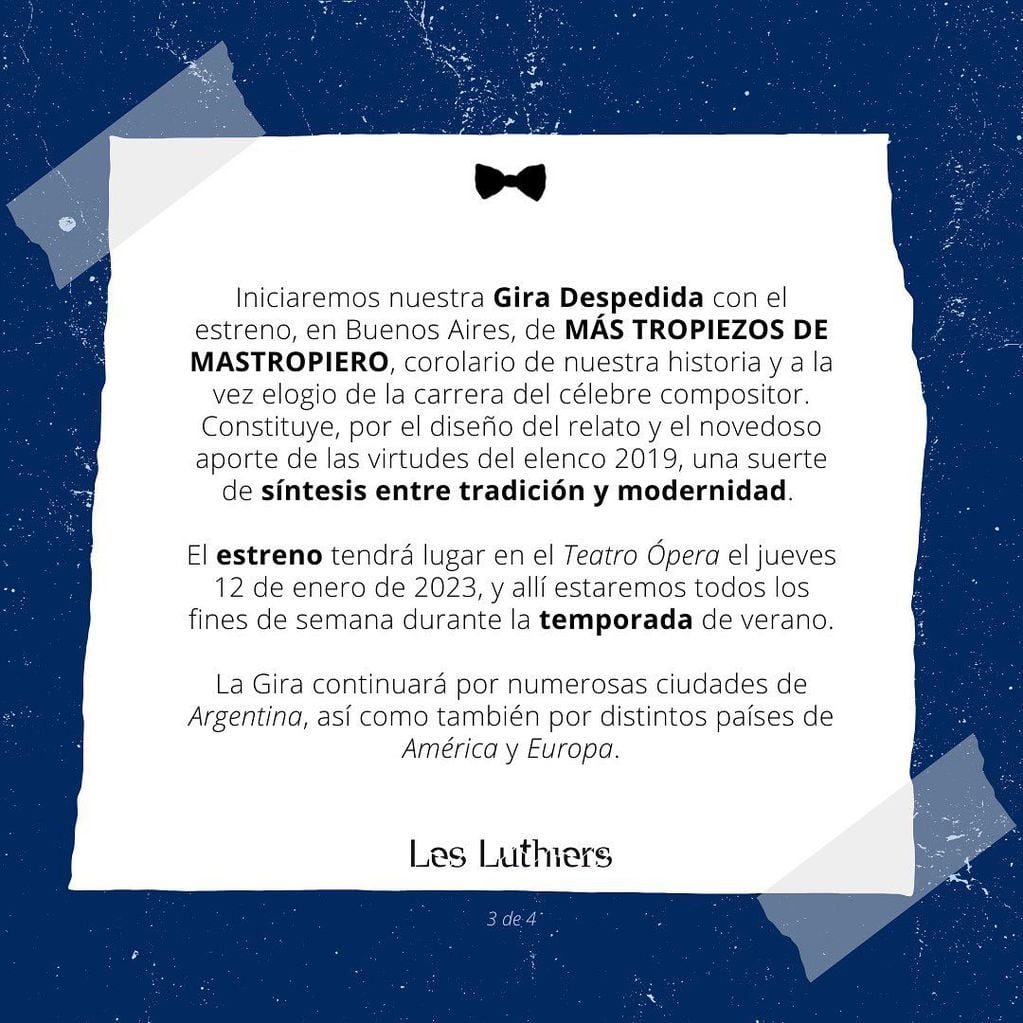 Les Luthiers sobre su gira de despedida.