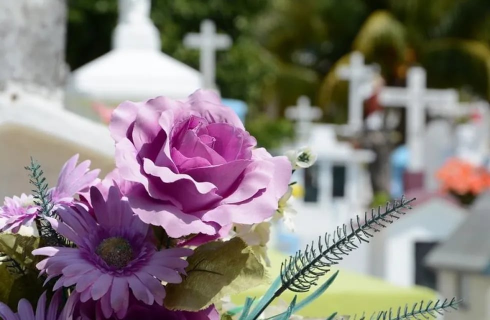 Flores en el cementerio