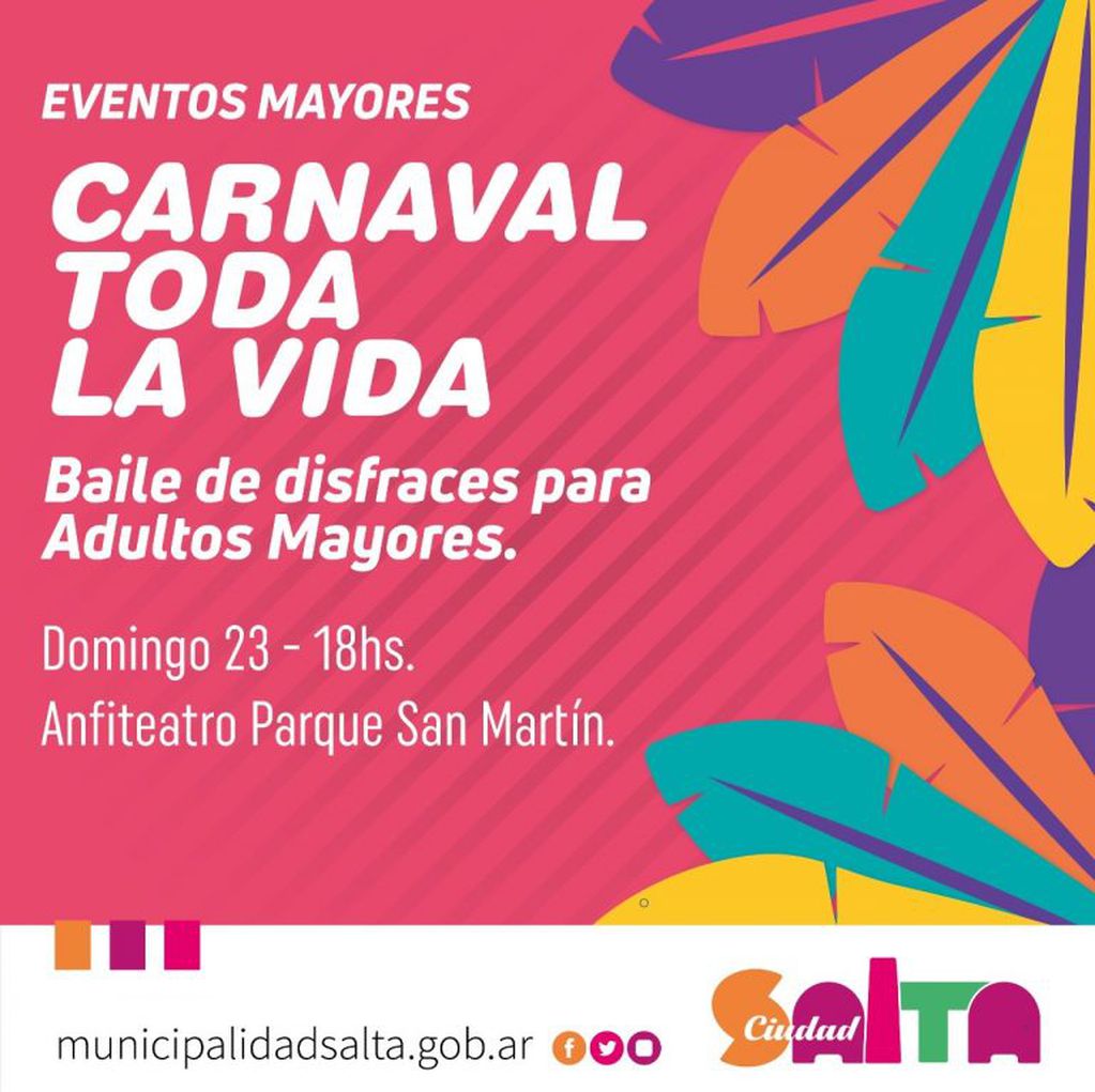 Carnaval Toda la Vida para Adultos Mayores (Municipalidad de Salta)
