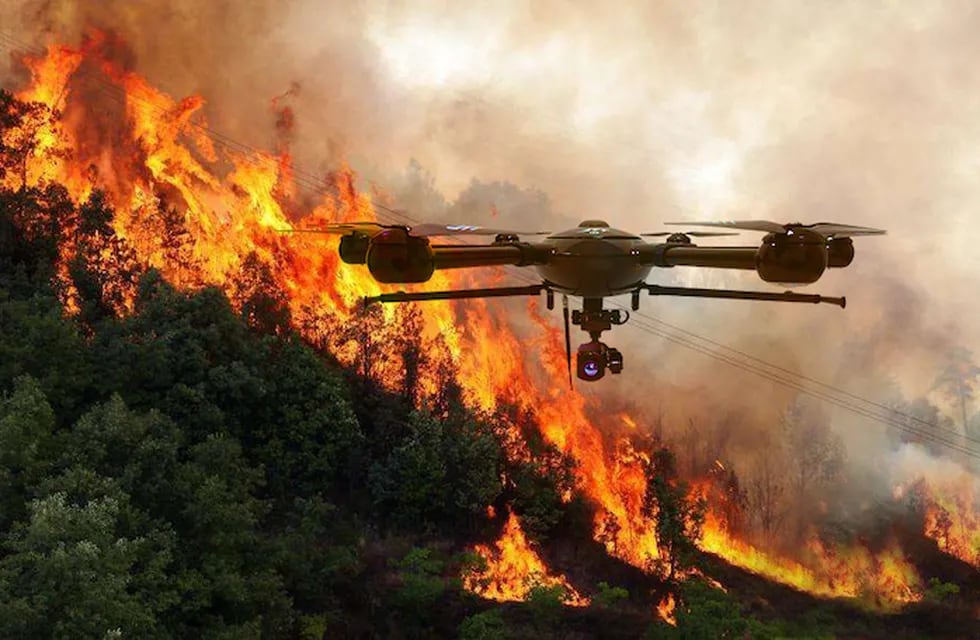 Chequeo y mapeo de incendio con drones