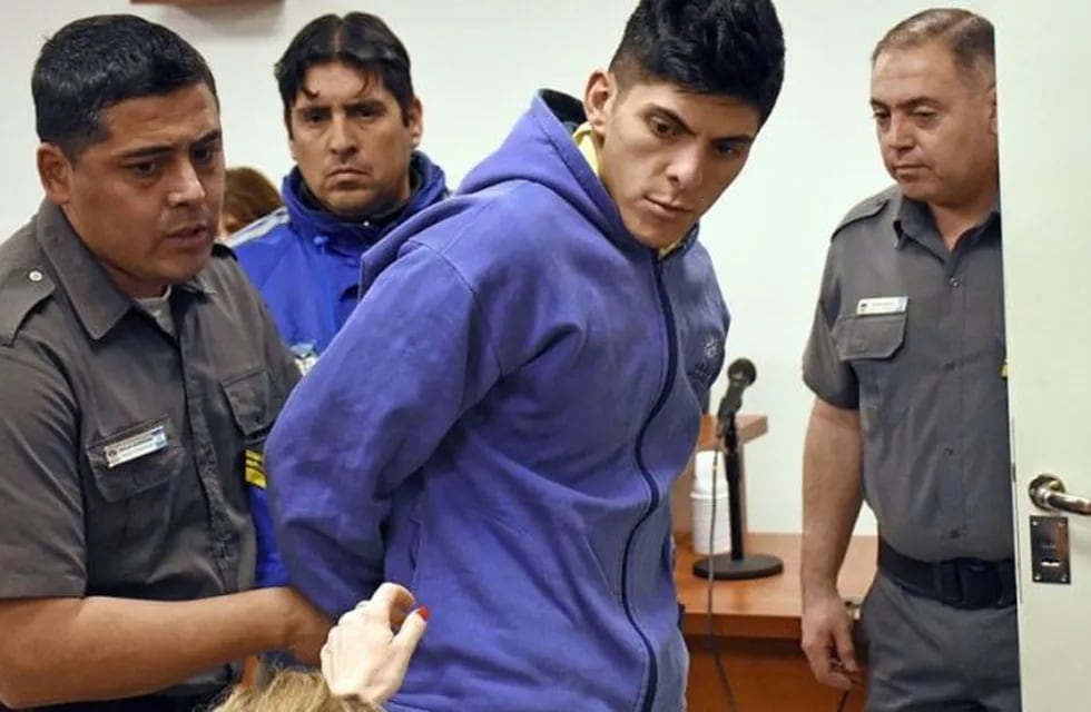 Alfredo Escobar, durante la audiencia de formulación de cargos por el femicidio de Cielo López. Foto: Florencia Salto.