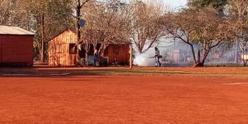 Se realizan tareas de desmalezado, fumigación y descacharrado en la aldea Mbororé