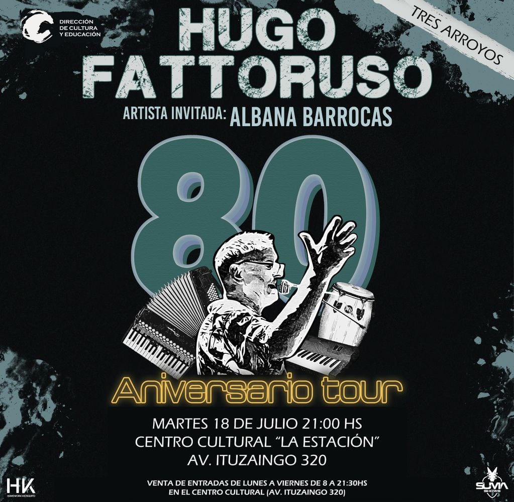Hugo Fattoruso se presentará en Tres Arroyos