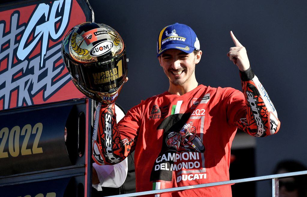 Bagnaia, campeón mundial de MotoGP 2022, con Ducati.