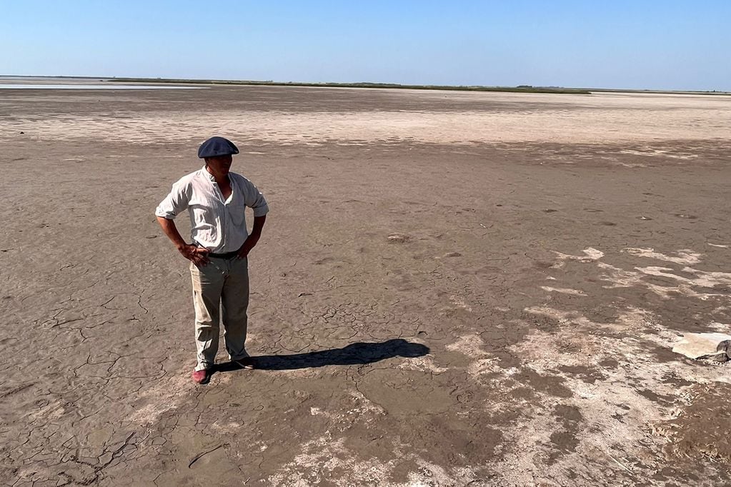 Sequía en el sur de Córdoba. La laguna La Brava, cerca de La Carlota, se quedó sin agua y perdió su flora y su fauna. (Tomy Fragueiro / La Voz)