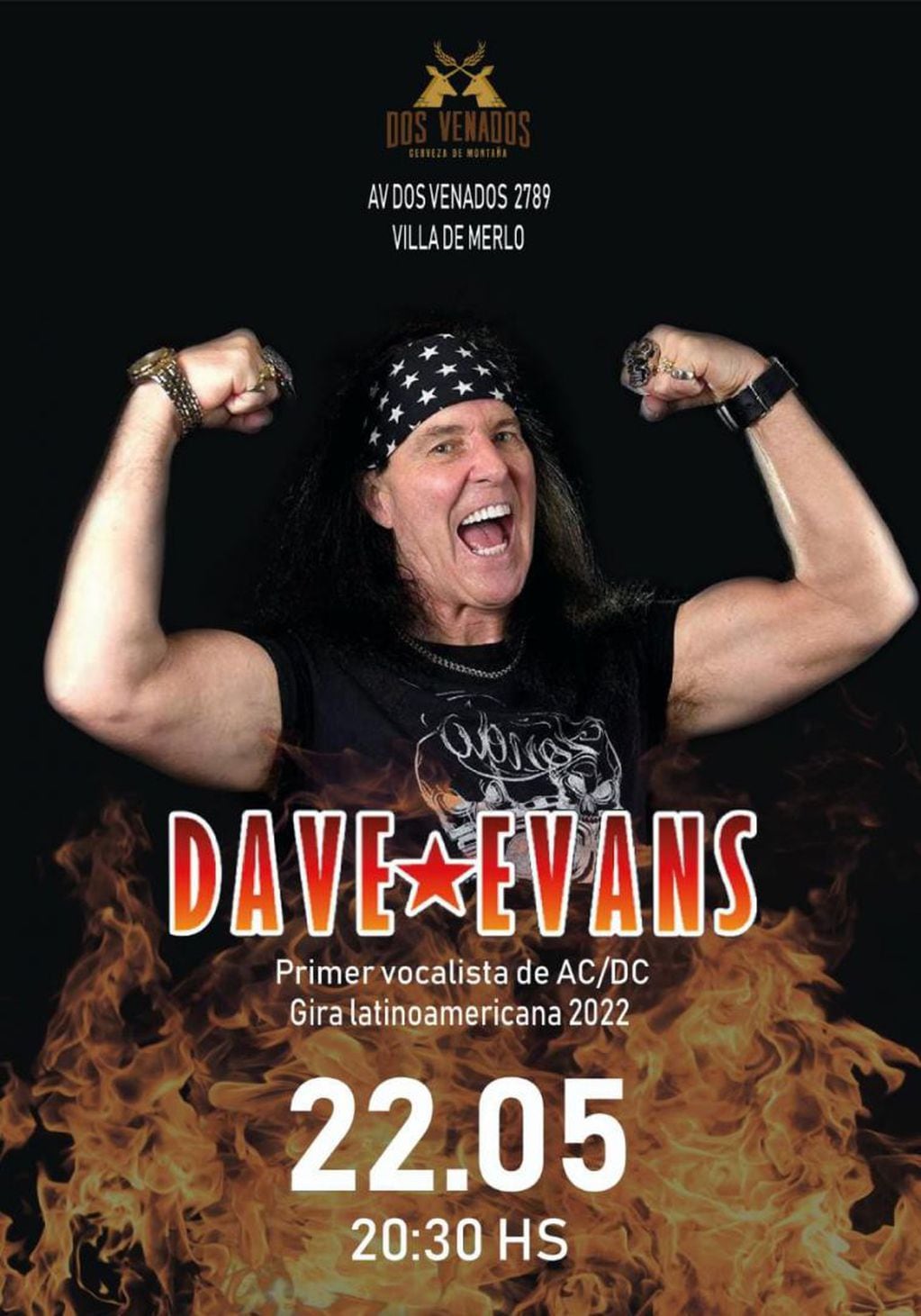 Dave Evans, vocalista original de AC/DC, llega a Merlo, San Luis