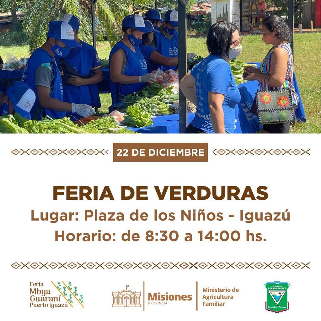 Realizarán la Feria Mbya de verduras en Puerto Iguazú.