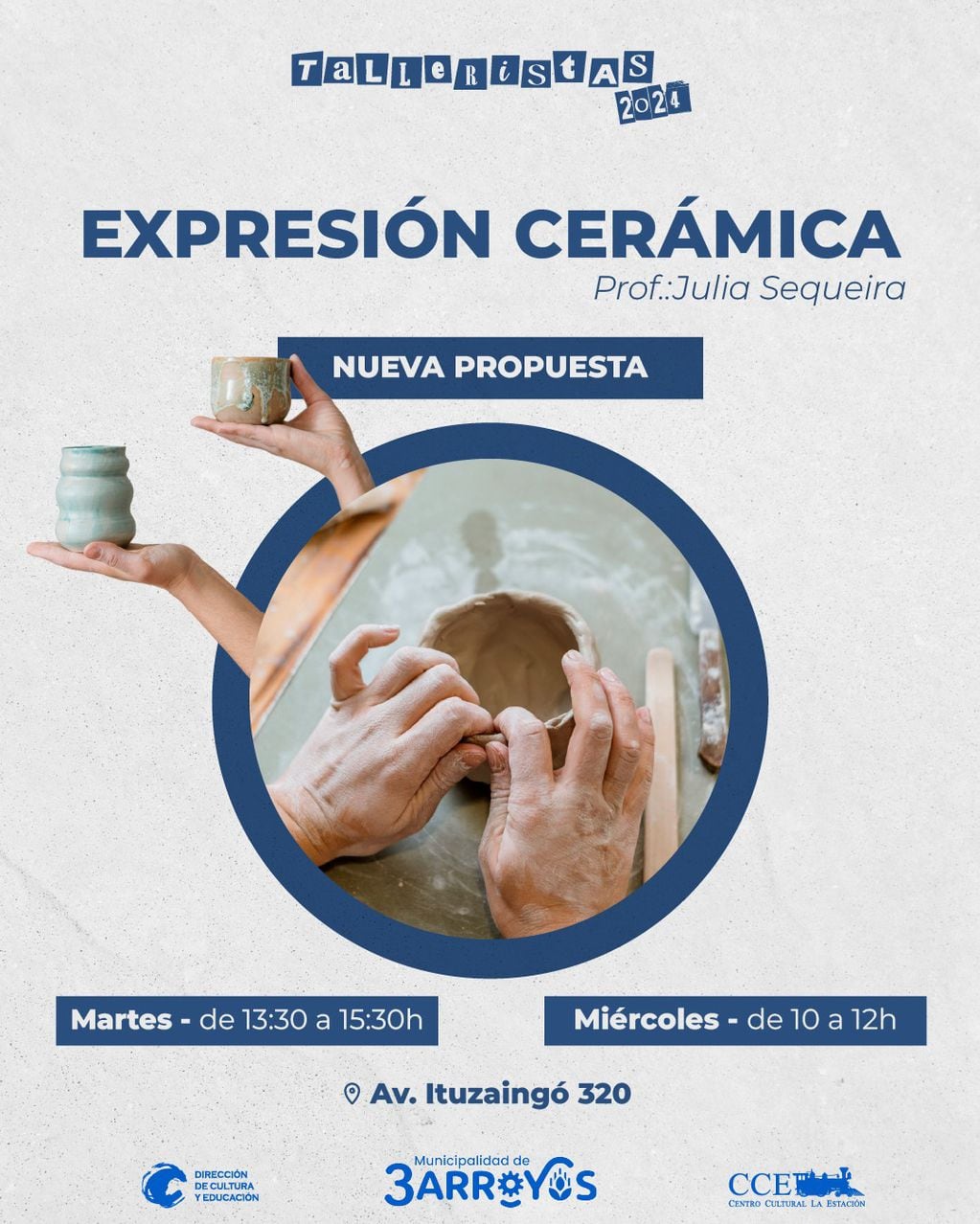 Inscripciones abiertas para el taller de cerámica en el Centro Cultural La Estación