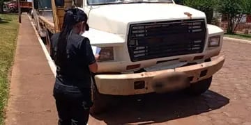 Efectivos policiales secuestraron un camión con el motor adulterado en San Javier
