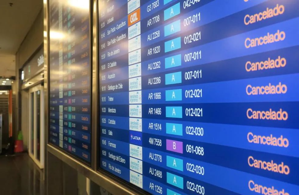 Por el paro, Aerolíneas Argentinas canceló todos sus vuelos del próximo lunes. Foto: EFE.