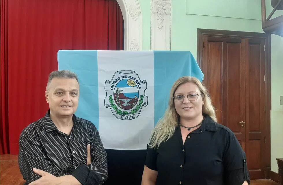 Sergio Grazioli y Caren Cipolatti, los impulsores de la bandera de Rafaela