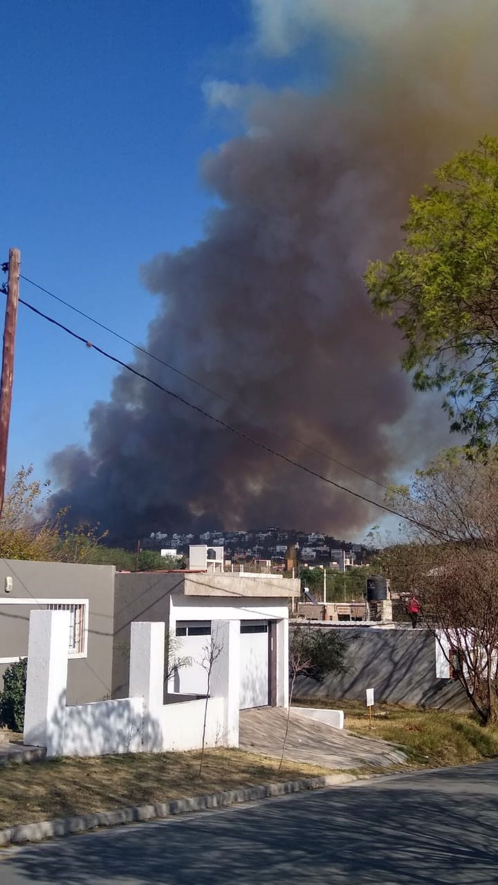 Incendio en La Calera.