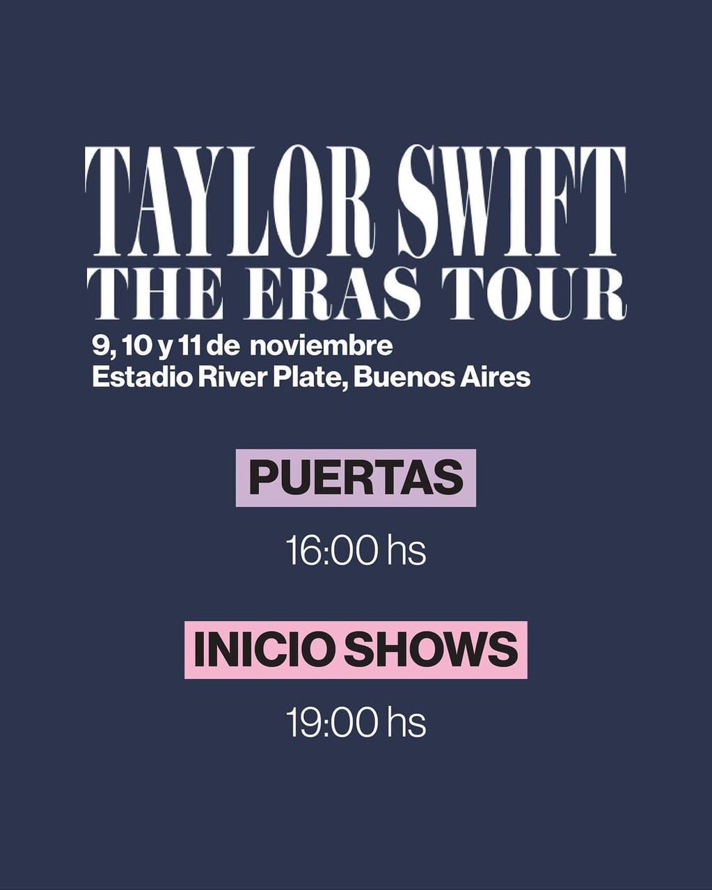 Taylor Swift en Argentina: información útil de cara al primer show en River. (DF Entertainment)