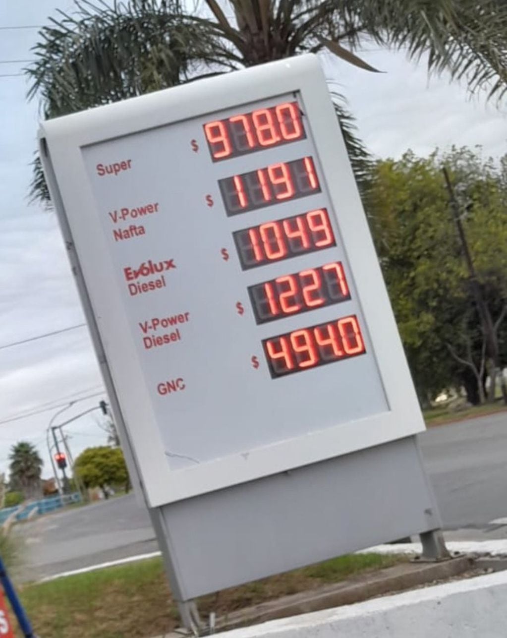 Nuevos precios de Shell.
