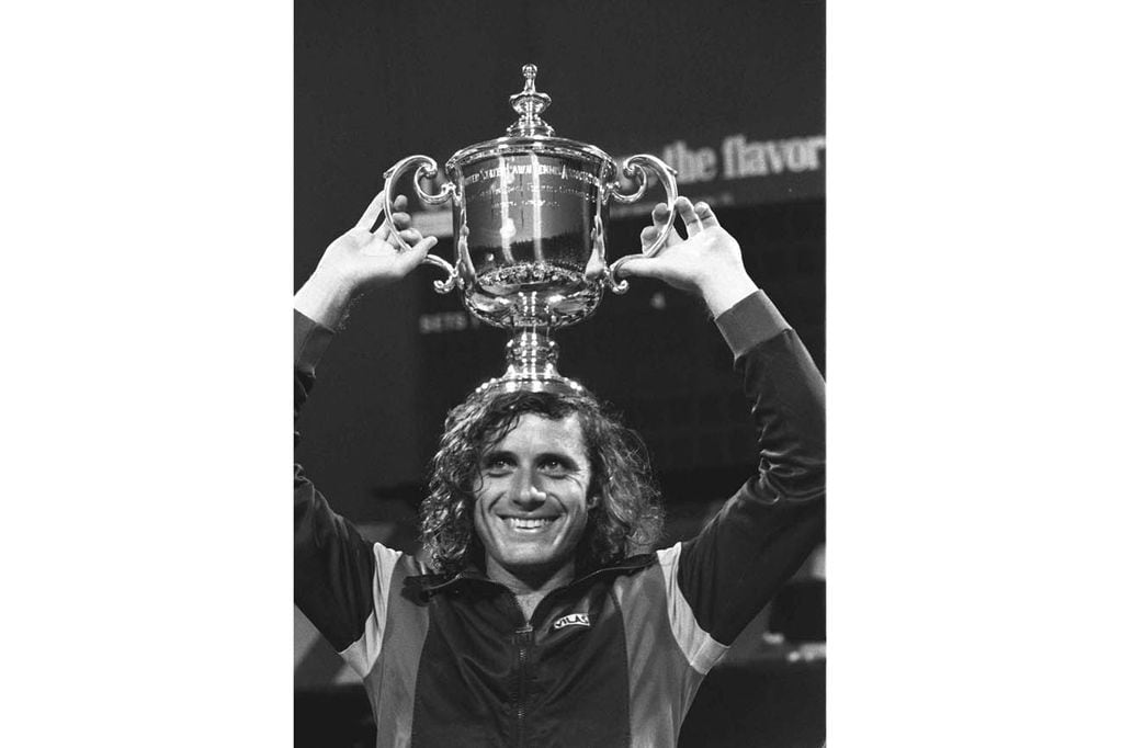 Guillermo Vilas ganador en el US Open 1977 (La Voz archivo)