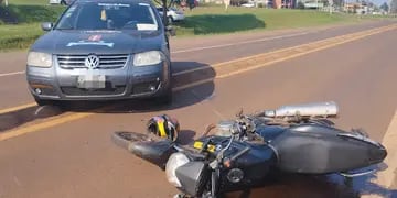 San Vicente: accidente vial dejó un saldo de un motociclista herido