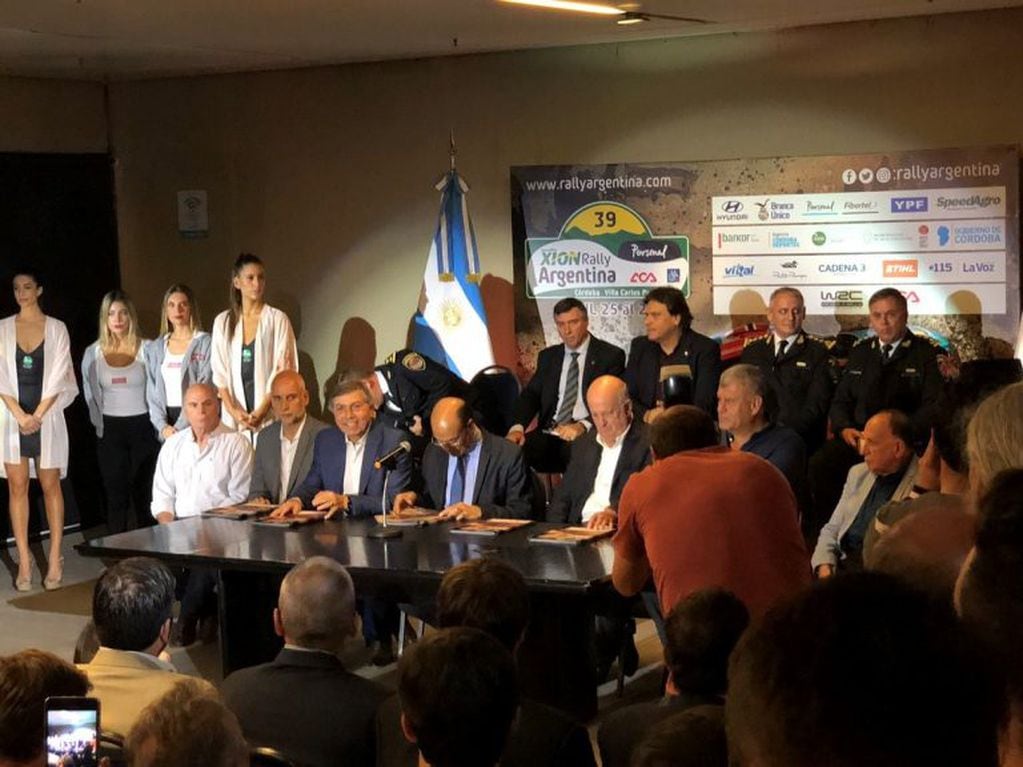 Presentación del Rally de Argentina 2019, en la sede institucional del Gobierno de la provincia de Córdoba.