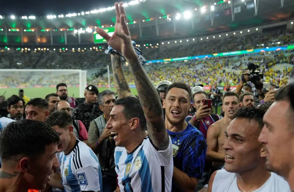 El futbolista rosarino disfrutó a pleno de una celebración histórica en Río de Janeiro.