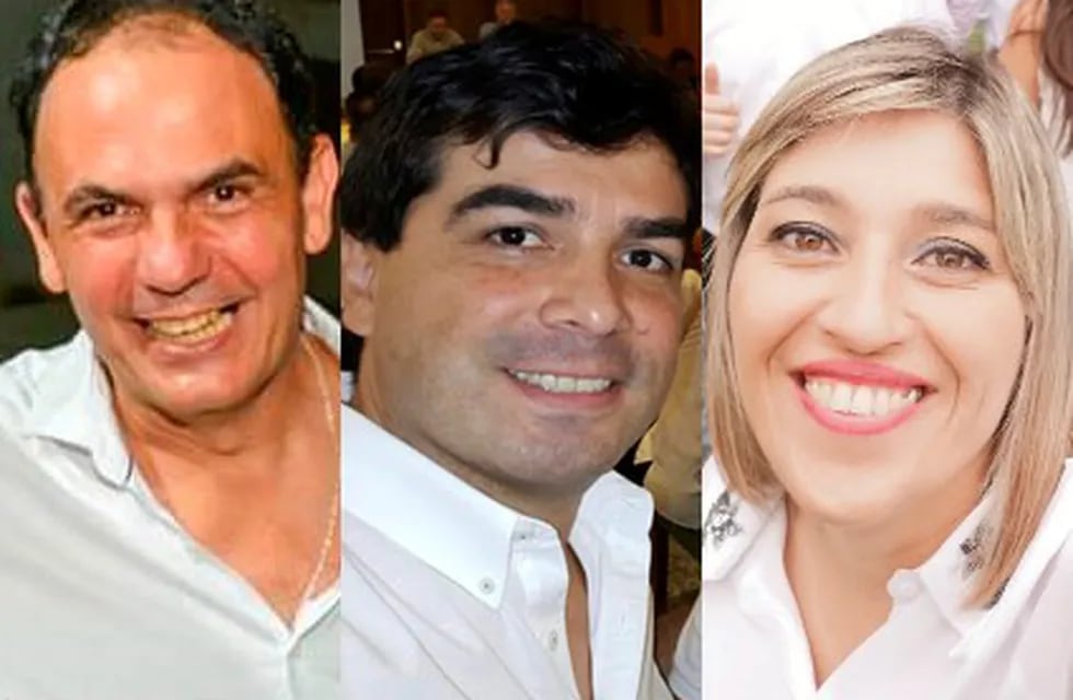 Los candidatos a la intendencia de Río Primero: Guillermo Crucianelli, Raúl Gudiño Cosman y Cristina Cravero