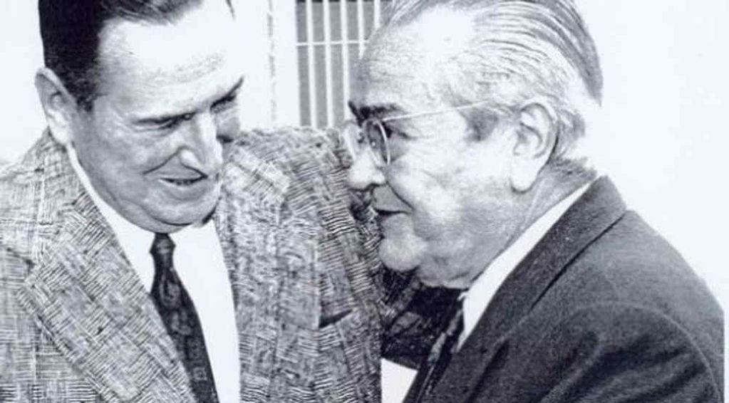 Un encuentro histórico. Juan Domingo Perón y Ricardo Balbín, adversarios sin rencores.