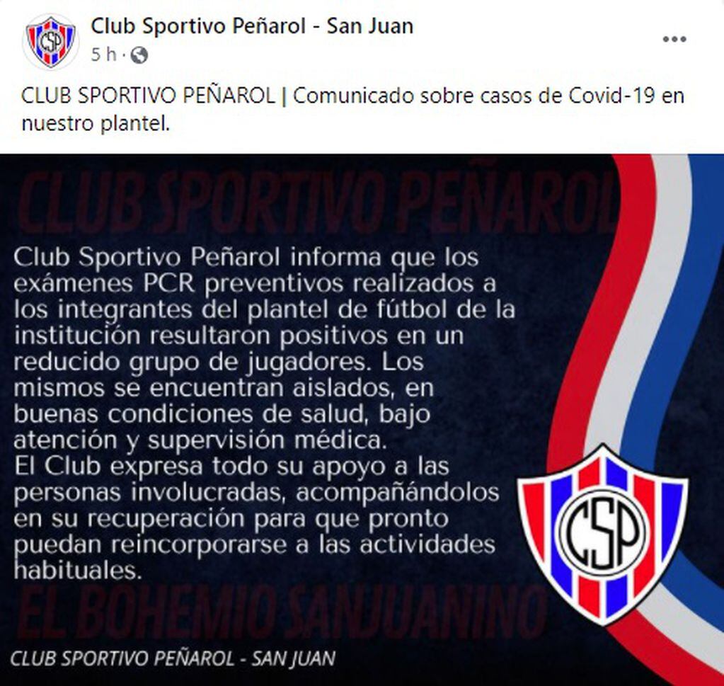Comunicado oficial de CS Peñarol