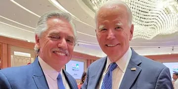 Alberto Fernández y Joe Biden en el G20