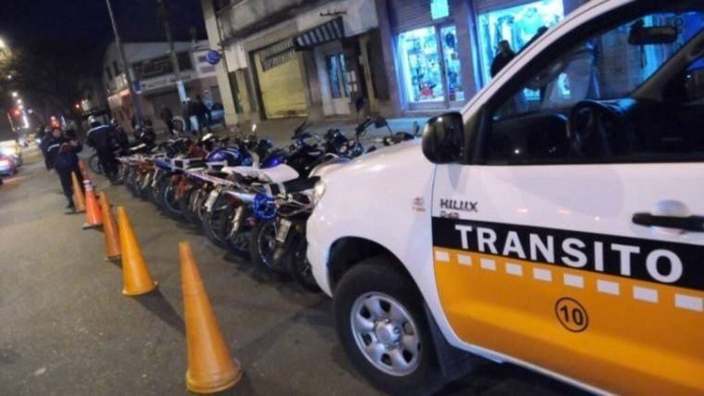 Controles de tránsito en Rosario.