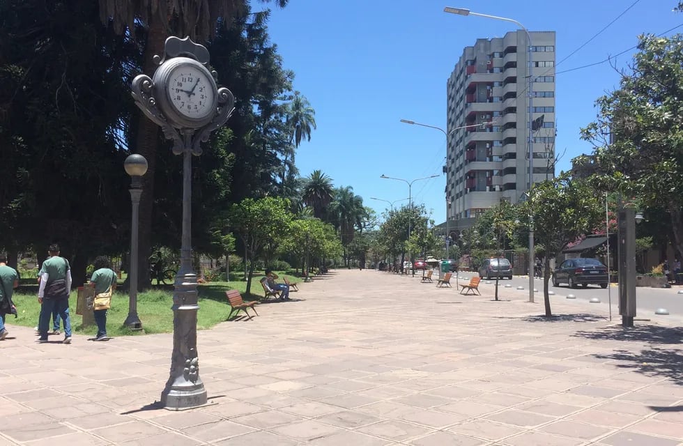 Vista de la plaza Belgrano, en San Salvador de Jujuy.