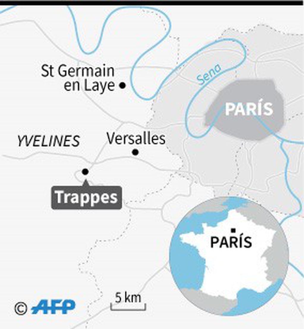 Mapa de Trappes. (AFP)