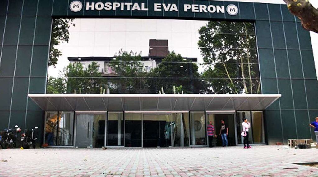 La fachada del Hospital Eva Perón, donde fue trasladado este vecino que se encuentra en estado crítico.