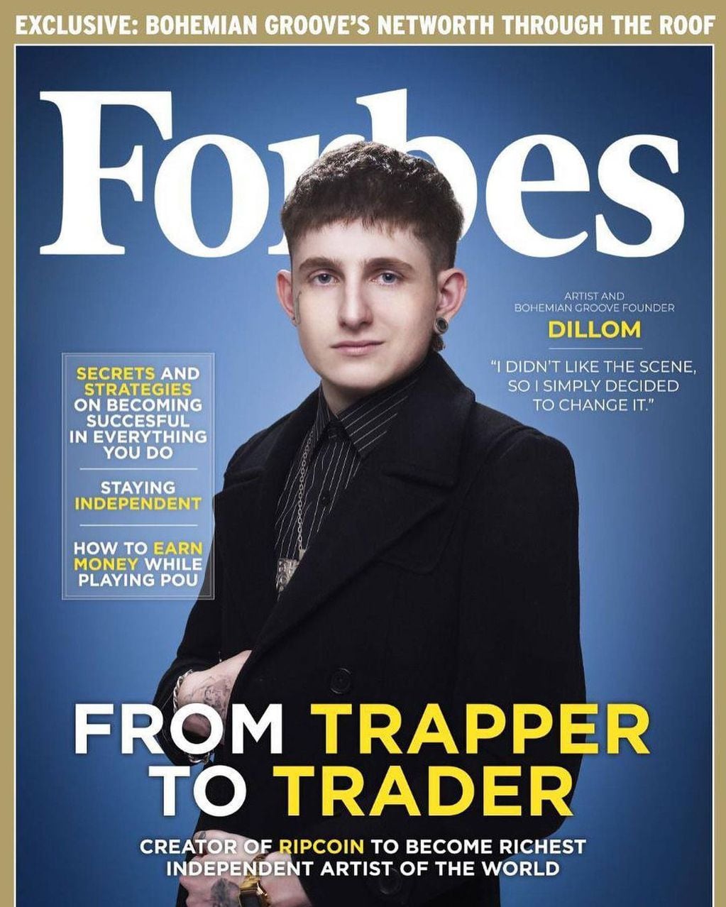 Dillom en la portada de la revista Forbes.