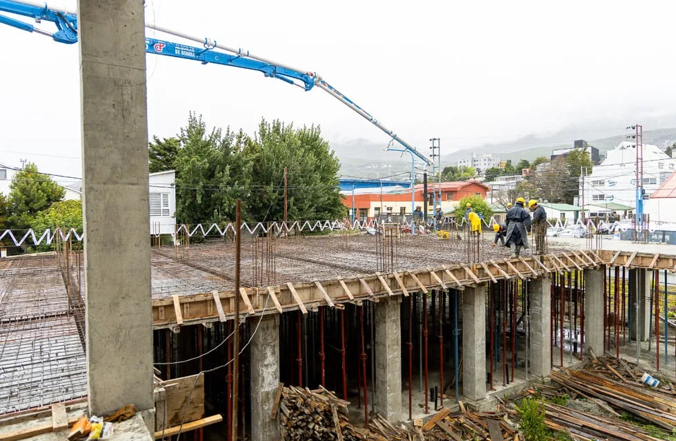 Avanzan los trabajos en el nuevo edificio del Ministerio de Salud en Ushuaia