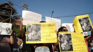 Marcha por el asesinato de Agustín Ávila en Jesús María. (La Voz)