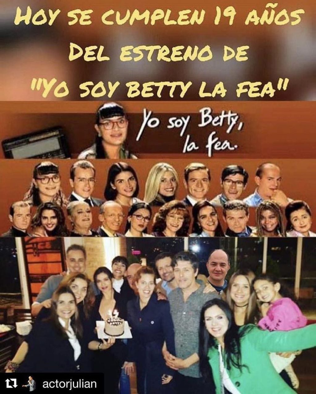 El elenco de "Yo soy Betty, la fea", antes y después. (Foto: Instagram)