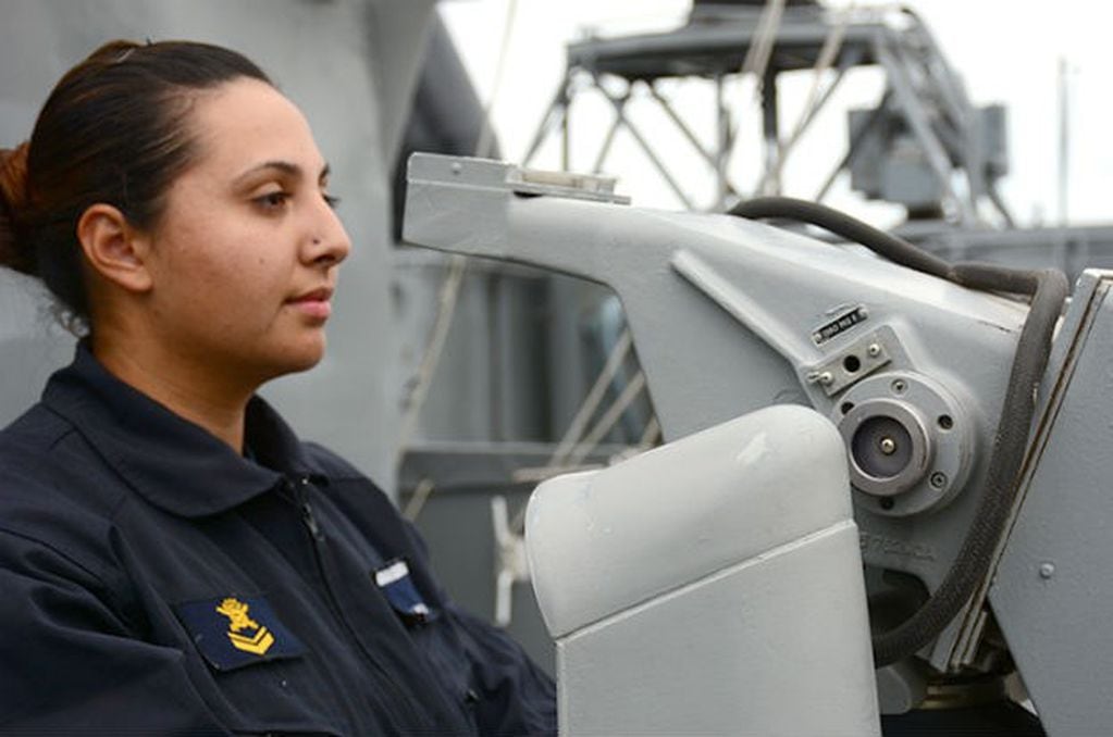 Micaela Gatica, cordobesa en la Armada Argentina.