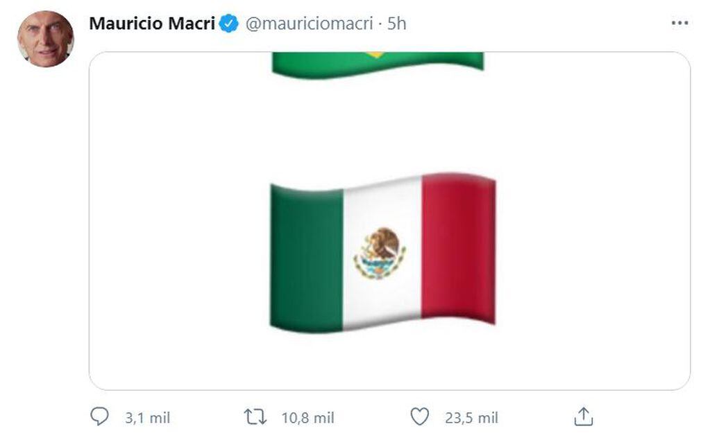 El tuit de Mauricio Macri