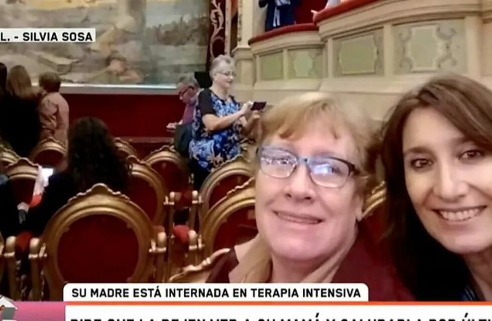 Silvia pide ver a su madre internada en terapia intensiva en Carlos Paz. (Foto: captura de pantalla / ElDoce.tv).