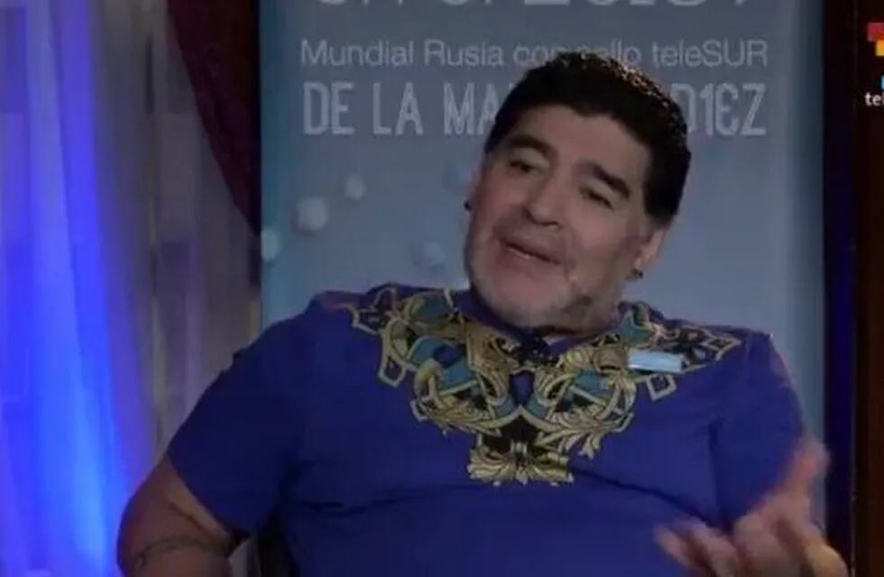Diego Maradona en Telesur: cargó contra Macri, defendió a Maduro y se refirió a su ya pasada adicción a las drogas.